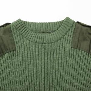 Chandails tactiques verts <span class=keywords><strong>de</strong></span> combat bon marché pour hommes, pull <span class=keywords><strong>de</strong></span> sécurité avec coudière et épaulettes - Product Image 5