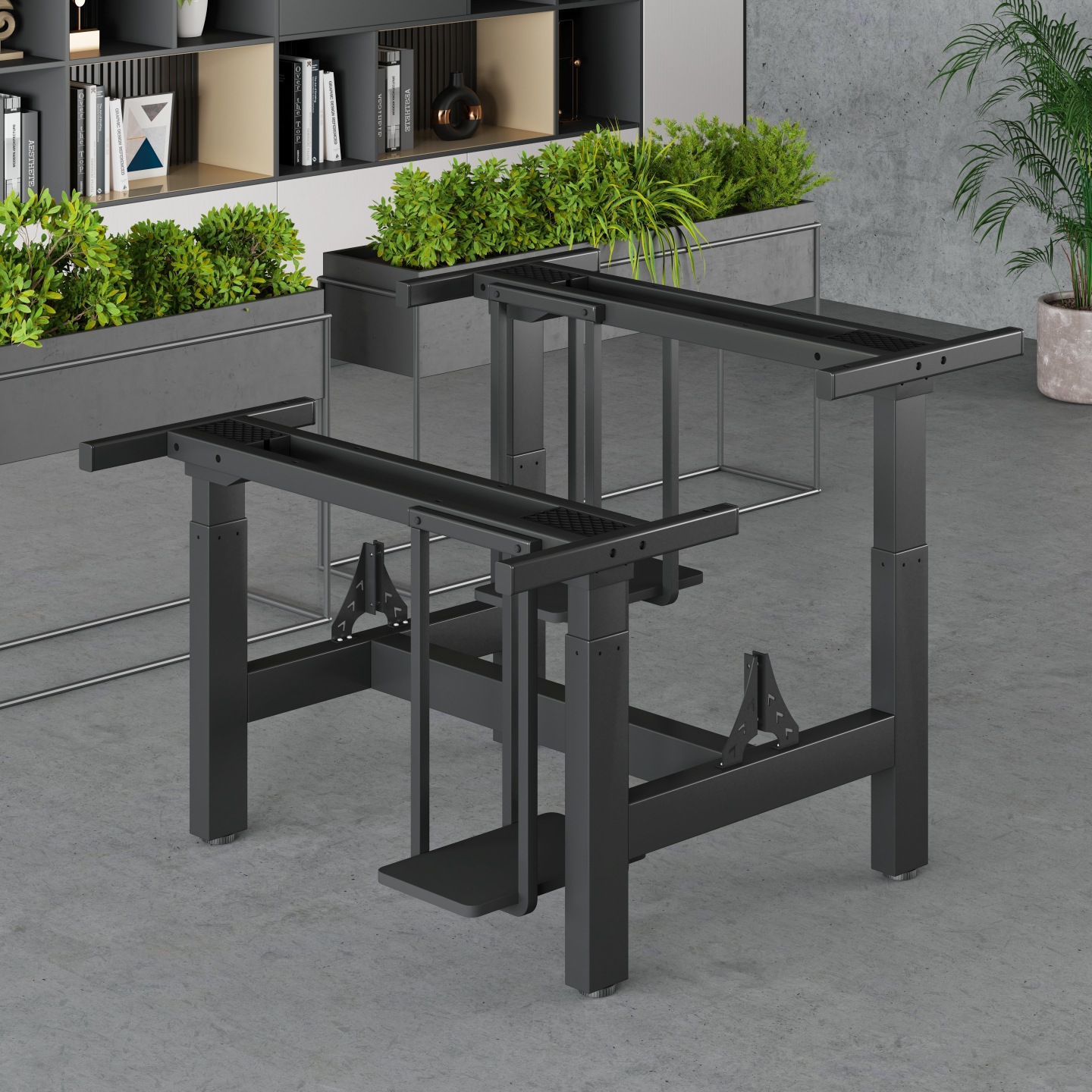 black table frame-double-station formal four-motor no panel