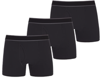 Everlast Lot de 3 Boxers Trunks Homme Noir Uni en Coton Mélangé Tricoté à Séchage Rapide ODM