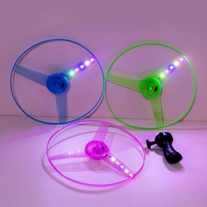 Large LED <b>Light</b> Disc UFO <b>String</b> Toy for Children - Flash <b>String</b> Flying Saucer with Plastic Grip for Outdoor Play - Product Image 2