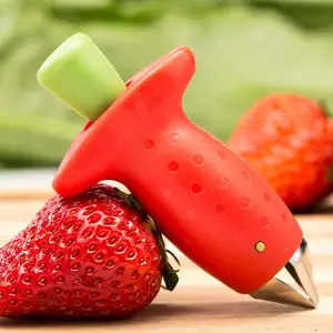 과일 야채 도구 딸기 Huller 토마토 줄기 나이프 Corers 리무버 클립 휴대용