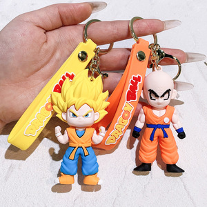 Porte-clés en caoutchouc PVC miniature de haute qualité, 15 couleurs, figurine d'anime Dragon <span class=keywords><strong>DBZ</strong></span> Kid Son Goku Super Saiyan - Product Image 5