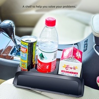 Boîte de rangement universelle pour l'espace entre les sièges de voiture, porte-gobelet, organisateur multifonction pour console centrale, téléphone, clés, articles divers, compatible avec la plupart des berlines, noir