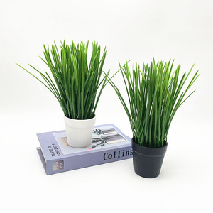 Plante artificielle d'oignon vert Paulon en pot, 29 cm de haut, blanc et noir, en plastique, pour décoration intérieure et extérieure, accessoires de mariage - Product Image 2