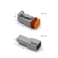 Connecteur Électrique Étanche Automobile DT 2 Broches Deutsch Mâle Femelle Prise 22-16AWG DT06-2S DT04-2P