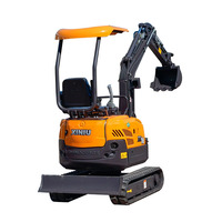 Mini-excavatrice sur chenilles Rhinoceros XN16 1.5/1.8/2T, moteur Yanmar, boîte de vitesses contrôlée par PLC, certifiée EPA, CE
