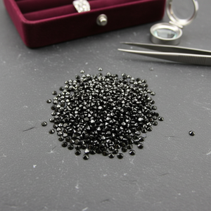 จริงรอบสดใสตัด1.00ct แฟนซีตัดเพชรสีดำหลวมกับด้านบนเกรดมากที่สุด - Product Image 3