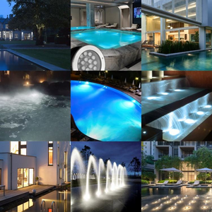 Giá rẻ nhất giá 12W 24W 36W Đèn hồ bơi Wall Mount RGB màu hoặc trắng ấm với IP68 LED dưới nước đài phun nước ánh sáng - Product Image 2