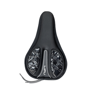 Funda de sillín de bicicleta transpirable negra personalizada, cómodo cojín de sillín de bicicleta de montaña para hombres y mujeres, uso de bicicletas de <span class=keywords><strong>carretera</strong></span> al por mayor - Product Image 1