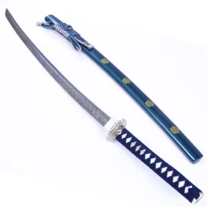 Sıcak satmak mavi çin kılıç el yapımı oyuncak kılıç japon bambu katana