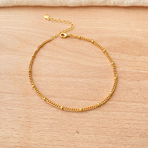 Chaîne de cheville minimaliste en <span class=keywords><strong>or</strong></span>, bijou de <span class=keywords><strong>pied</strong></span> réglable en cuivre plaqué <span class=keywords><strong>or</strong></span> 18 carats pour <span class=keywords><strong>femme</strong></span>, cadeau de vacances - Product Image 3