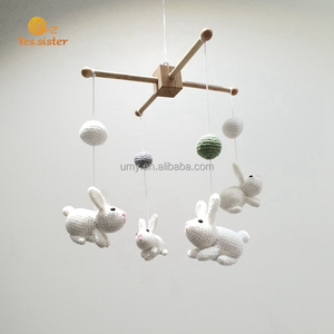 Giocattoli appesi Baby Shower bomboniere regali uncinetto Nursery farcito Bunny <span class=keywords><strong>lettino</strong></span> animale Mobile - Product Image 3