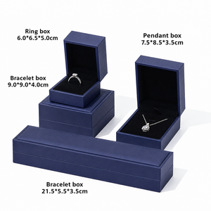 Wholesale High-end Brushed Leather <strong>Jewelry</strong> <strong>Boxes</strong>, Long Necklaces, Rings, Pendants, <strong>Velvet</strong> <strong>Jewelry</strong> Packaging <strong>Boxes</strong> - Product Image 1