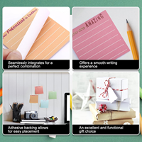 3X3 pouces Couleurs de santé mentale Notes autocollantes Lignes Énonciations Appréciation Cadeaux positifs pour les enseignants Infirmières Travail Fournitures de bureau