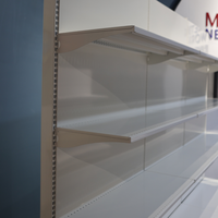 Étagères d'épicerie personnalisées à un seul côté, légères, durables, présentoir en métal, construction en acier, installation rapide