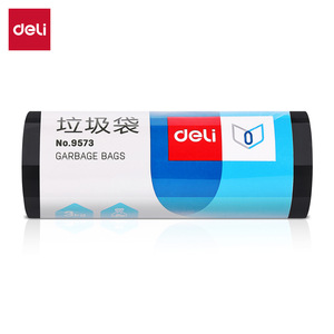 Deli 9573 Household Trash Bags 45x55mm Thickened Black L Size 30 Bags Per Roll - Product Image 2