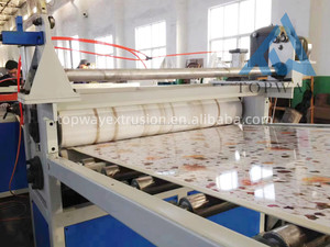 Panel de láminas de mármol de PVC de 1220MM, línea de producción de máquina, línea de extrusión de láminas de PVC para paredes, precio de fábrica - Product Image 6
