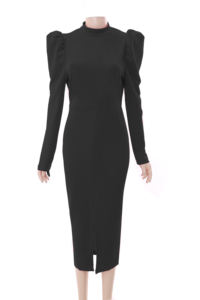 Dernière conception populaire de robe mince à manches longues robes élégantes pour femmes se vendent bien printemps - Product Image 4