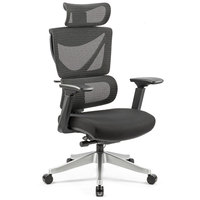 Fauteuil de bureau ergonomique moderne et confortable, pivotant, inclinable, avec appui-tête réglable, en maille, pour cadre dirigeant