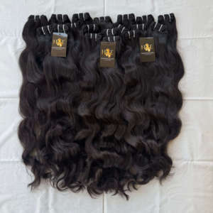 Paquetes de cabello virgen indio crudo sin procesar con cierre Hd, paquetes de cabello humano Deepwave, cabello brasileño crudo - Product Image 2