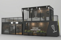 Bar et restaurant en conteneur, construction préfabriquée de haute qualité pour la restauration et le service de boissons en plein air, directement de l'usine