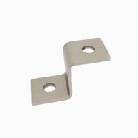 Support d'angle en Z à 2 trous en acier galvanisé à chaud, support de haute qualité pour profilés de poteaux