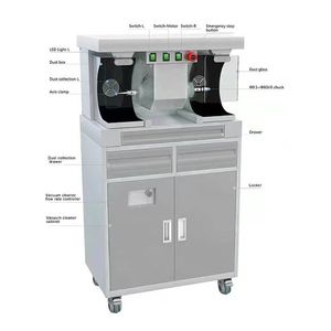 Machine de polissage à double tête de ponçage de table d'équipement de laboratoire dentaire - Product Image 5