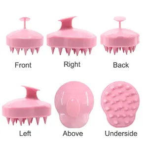 Brosse à shampooing masseur de cuir chevelu avec poils en silicone souple pour le soin des cheveux exfoliant douche brosse à cheveux nettoyage des cheveux épurateur de cuir chevelu