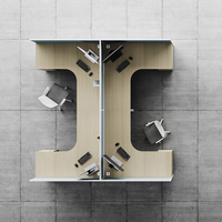 Bureau de vente d'usine Bureau à cloison basse Système de poste de travail Mobilier Bureau modulaire 4 sièges