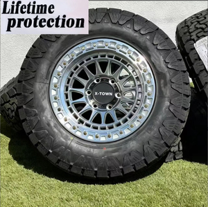 Rines de Carreras Forjados Plateados 8x170 8x180 6x135 6x139.7 8x6.5, Rines Personalizados con Beadlock para Camioneta, Rines Forjados Cóncavos Profundos para Todoterreno - Product Image 1