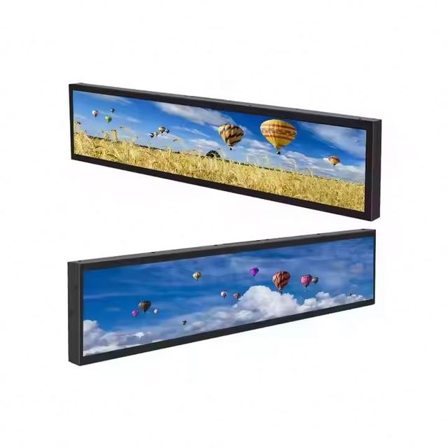 28.6 Inch Wide Screen Stretched Display Long LCD Shelf Strips Digital Edge Bar Screen Monitor Stretched Shelf Display