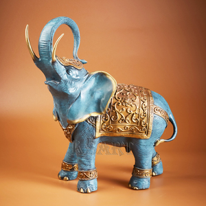 Figurines élégantes d'éléphant en bronze paires <span class=keywords><strong>de</strong></span> bon augure et <span class=keywords><strong>de</strong></span> chance pour le moulage décoratif <span class=keywords><strong>de</strong></span> <span class=keywords><strong>salon</strong></span> ou <span class=keywords><strong>de</strong></span> bureau - Product Image 1