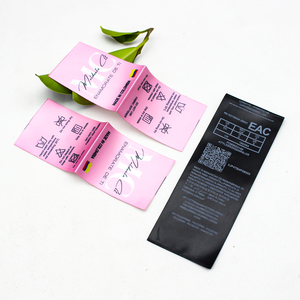 ผ้าไหมซักได้พิมพ์สกรีนลายสำหรับเสื้อผ้าม้วนป้ายยี่ห้อดูแลผ้าซาตินเป็นมิตรกับสิ่งแวดล้อมออกแบบโลโก้ได้ตามต้องการ - Product Image 5