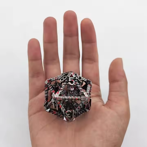 Dado poliédrico hueco de 40 mm con diseño de dragón y D20 para juegos de mesa DND - Product Image 4