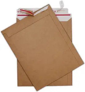 定制棕色牛皮纸刚性邮寄信封自粘纸板平板运输信封高品质邮寄信封
