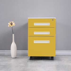 Best Seller Modern Extra Large Three-Drawer Metal Lateral <b>File</b> Cabinet for Office Use School & Hospital Applications - Product Image 3