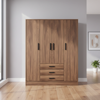 Armoire pliable moderne en MDF, meuble de rangement économique pour appartement et chambre à coucher avec 5 étagères