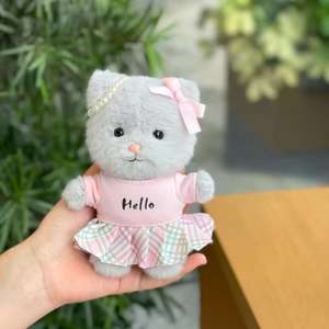 HECION Lindo Llavero de Peluche de Gato para Parejas, Adorable Muñeco de Peluche de Gato <span class=keywords><strong>Jasmine</strong></span> para Niñas, Regalo de Cumpleaños, Decoración para Bolsas - Product Image 2