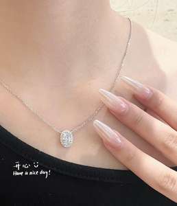 Collar de Cadena con Eslabones de Diamantes Cultivados en Laboratorio, Corte Ovalado, Oro Sólido de 18k, Estilo Vintage de Lujo Personalizado J&C Pave para Mujer, para Bodas y Fiestas - Product Image 2