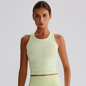 <span class=keywords><strong>Canotta</strong></span> da <span class=keywords><strong>donna</strong></span> racerback per corsa, allenamento e palestra, morbida a costine con scollo a goccia - Product Image 6