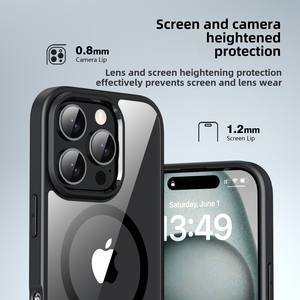 Nueva llegada de lujo magnético TPU PC funda para teléfono móvil brillante transparente funda protectora para teléfono móvil para <span class=keywords><strong>iPhone</strong></span> 16 <span class=keywords><strong>Pro</strong></span> <span class=keywords><strong>Max</strong></span> - Product Image 4