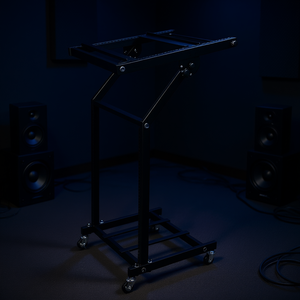Soporte para mezclador de DJ con consola de audio, rack metálico de 16U con ruedas para equipo de audio profesional - Product Image 2