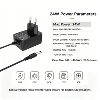 Adaptateur d'alimentation à découpage MYIXI efficace avec prise jack 3,5 mm, en matériau PC, niveau d'efficacité VI, tensions de sortie 14,6 V-6,8 V