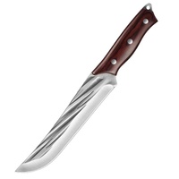 Couteau de chasse forgé en acier à haute teneur en carbone boucher couteaux à peler sonnerie pour la cuisine couper la viande