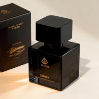Flacon de parfum transparent carré au design portable personnalisé, 30 ml, 50 ml, 100 ml, flacons de parfum en verre vides rechargeables avec emballage en boîte
