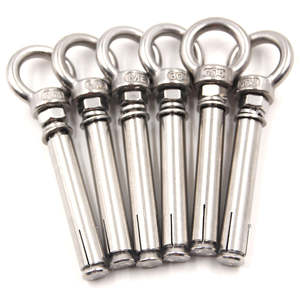 Ancrage pour <span class=keywords><strong>plafond</strong></span> et mur en acier inoxydable robuste Expansion de boulon à oeil en béton avec vis à oeil à épaulement et <span class=keywords><strong>crochet</strong></span> à écrou - Product Image 2