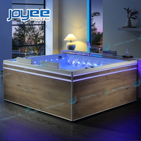 Baignoire carrée autoportante en acrylique moderne de 1,65 m pour intérieur, baignoire spa pour 1 à 2 personnes, baignoire JOYEE pour usage intérieur