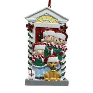 Ornement de Noël en résine personnalisé et exquis, thème Famille et Animaux - Décoration pour les fêtes - Product Image 2