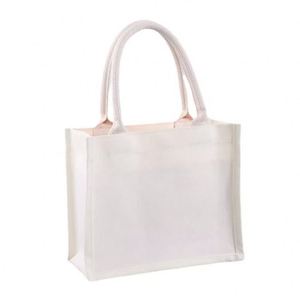 กระเป๋าผ้าใบสีขาวล้วนใหม่จากโรงงานพร้อมส่ง กระเป๋าผ้าใบวาดลายเอง DIY  กระเป๋าโท้ทขนาดใหญ่  ขายส่ง - Product Image 1
