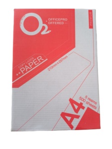Papier d'impression lisse O2 A4 80 g/m² haute blancheur pour usage bureautique et scolaire, compatible avec les imprimantes jet d'encre/laser - Product Image 1